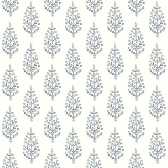 York FH4070 Simply Farmhouse Paisley On Calico Grey - tapeta w minimalistyczny motyw roślinny