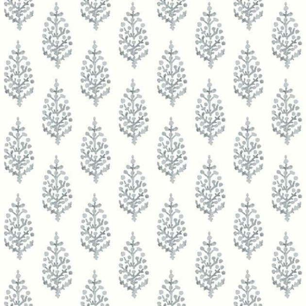 York FH4070 Simply Farmhouse Paisley On Calico Grey - tapeta w minimalistyczny motyw roślinny