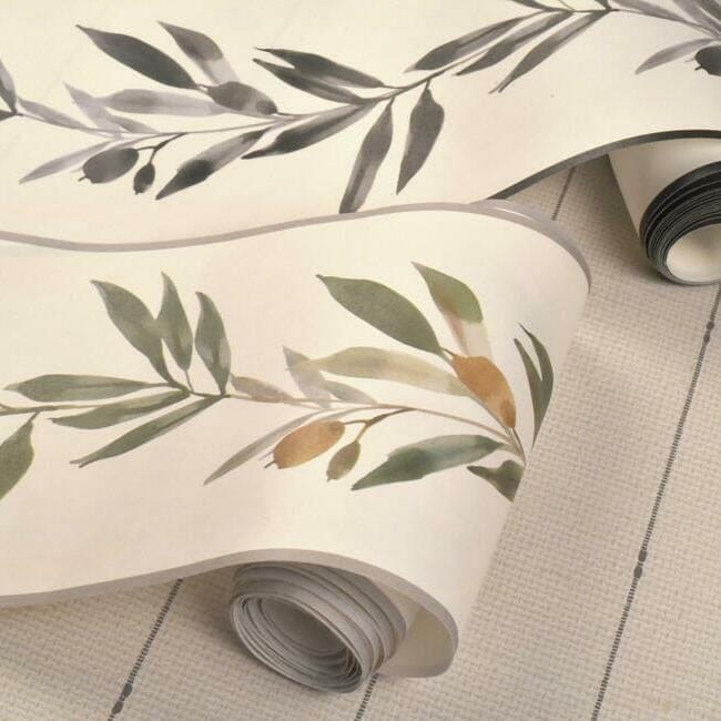 York FH4099BD Simply Farmhouse Olive Branch Green - border w gałązki oliwne