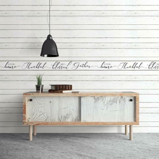 York FH4096BD Simply Farmhouse Let's Stay Home Black/White - border w napisy