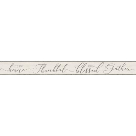 York FH4097BD Simply Farmhouse Let's Stay Home Cream/Grey - border w napisy