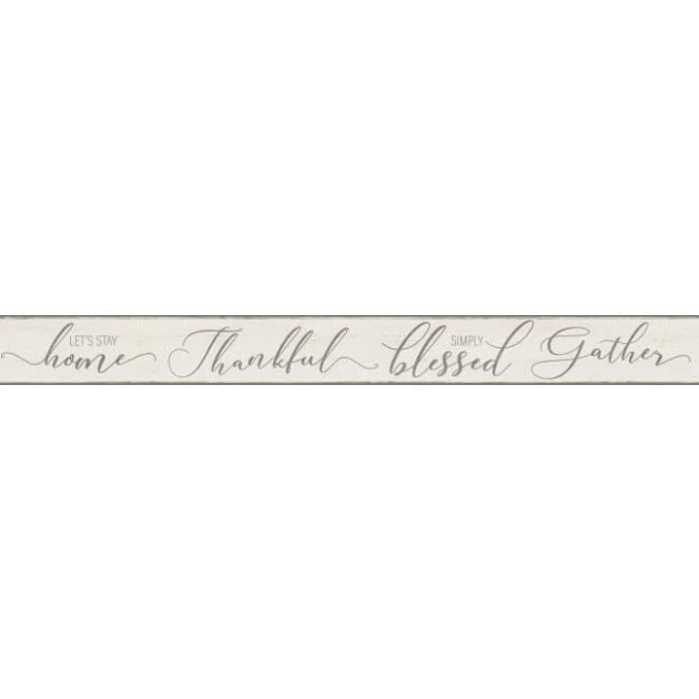 York FH4097BD Simply Farmhouse Let's Stay Home Cream/Grey - border w napisy