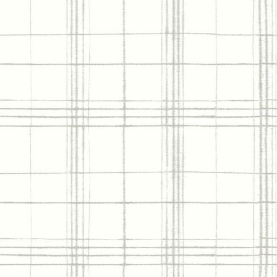 York FH4019 Simply Farmhouse Farmhouse Plaid Linen/White - tapeta w kratę