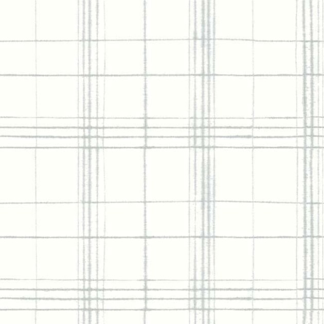 York FH4020 Simply Farmhouse Farmhouse Plaid Grey/White - tapeta w kratę