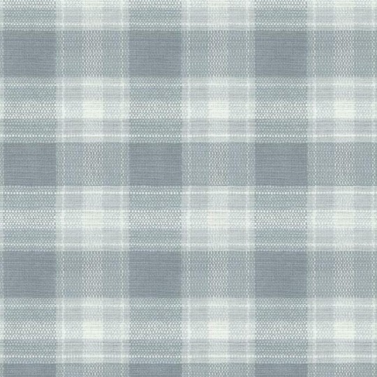 York FH4084 Simply Farmhouse Woven Buffalo Check Blue - tapeta w kratę