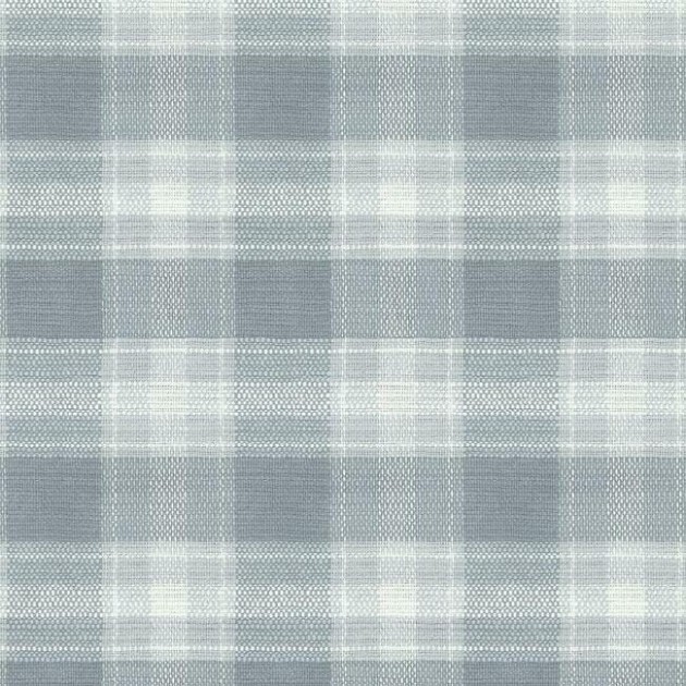York FH4084 Simply Farmhouse Woven Buffalo Check Blue - tapeta w kratę