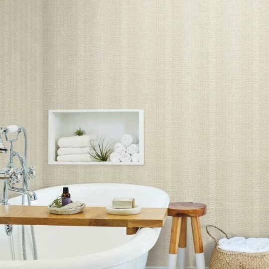 York FH4010 Simply Farmhouse Market Stripe Caramel - tapeta delikatne pasy