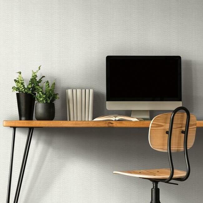 York FH4014 Simply Farmhouse Market Stripe White - tapeta delikatne pasy