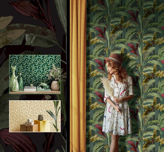 Cristiana Masi 18541 Flora - tapeta w liście bananowca