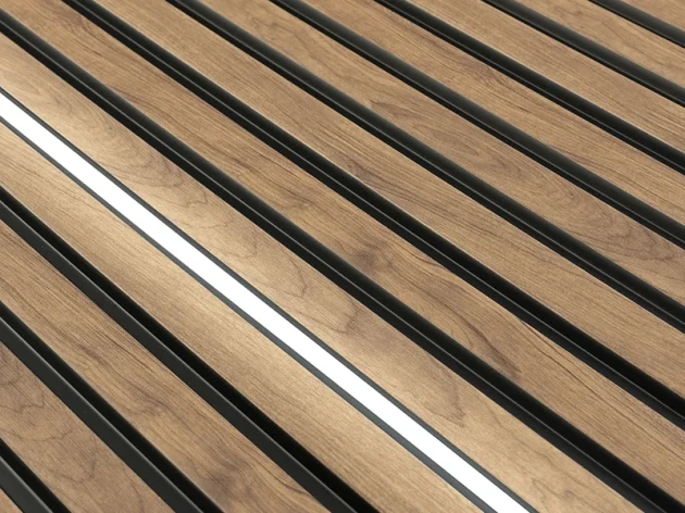 Lamele ścienne Lamelio Olmo Dąb Craft z lampą LED