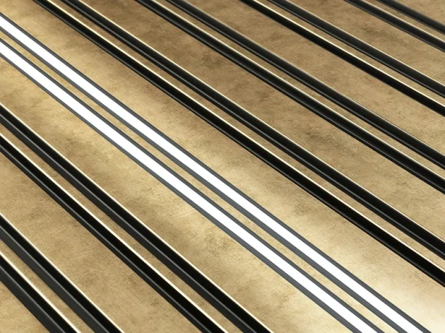 Lamele ścienne Lamelio Milo Złoty z lampą LED