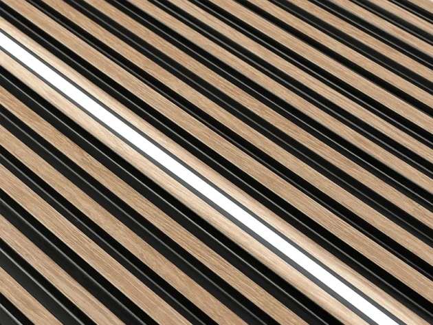 Lamele ścienne Lamelio Asti Dąb Złoty z lampą LED