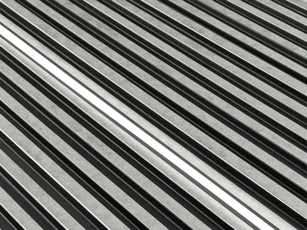 Lamele ścienne Lamelio Asti Srebrny z lampą LED