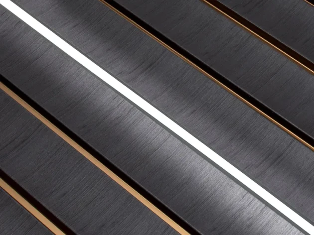 Lamele ścienne Lamelio Amber Antracytowy z lampą LED