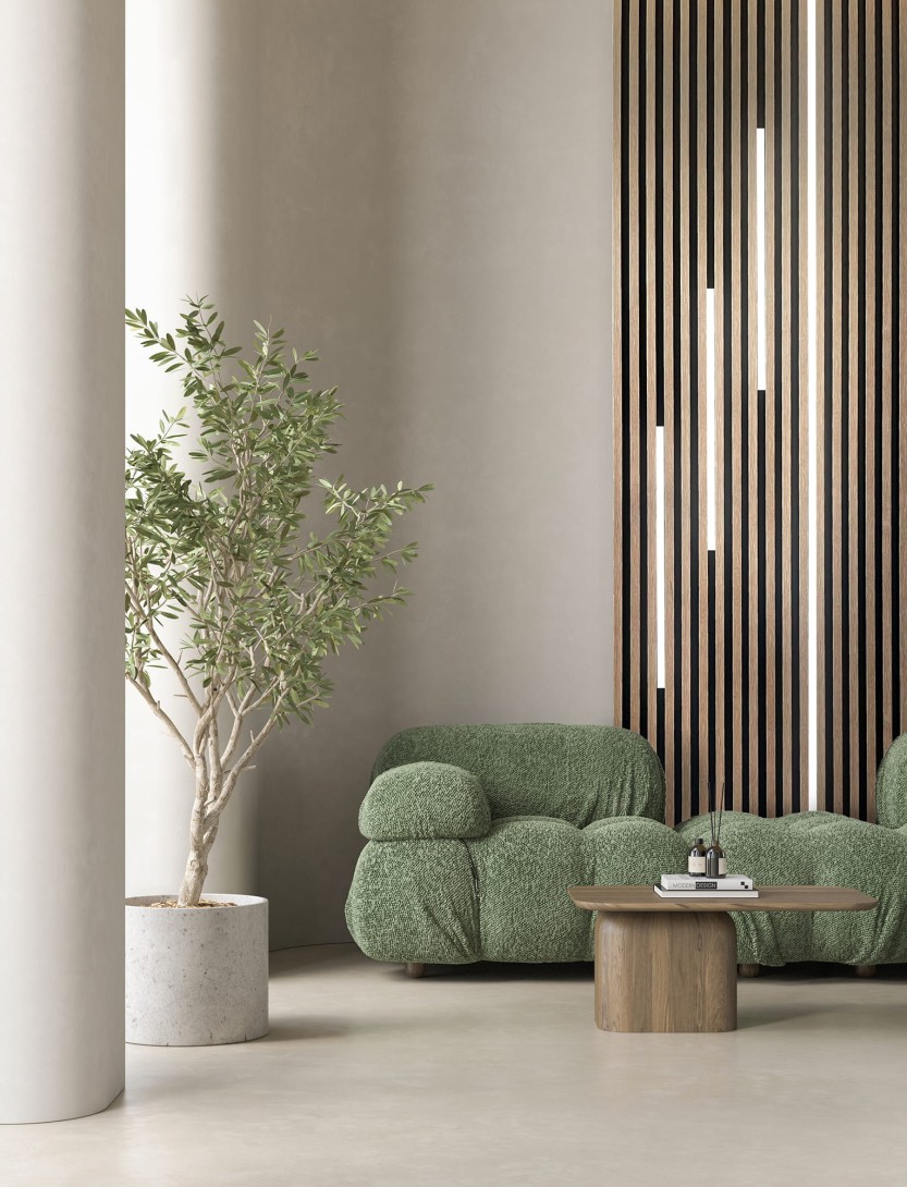 Lamele ścienne Lamelio Amber Antracytowy z lampą LED