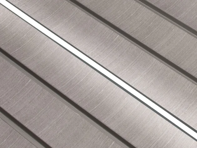 Lamele ścienne Lamelio Amber Szary z lampą LED