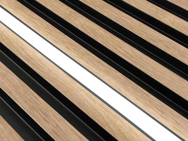 Lamele ścienne Lamelio Vasco Dąb Złoty z lampą LED