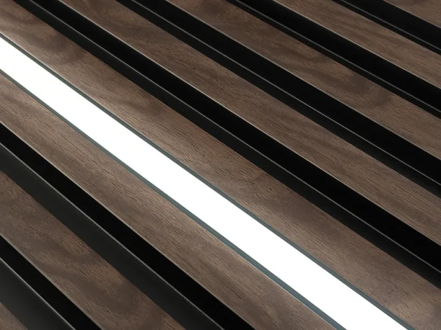 Lamele ścienne Lamelio Vasco Orzech z lampą LED