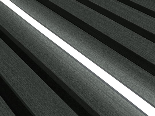 Lamele ścienne Lamelio Veneer Grafitowy z lampą LED
