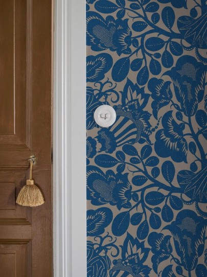 Boras Tapeter 9644W Wiener Werkstatte Semiramis Blue - mural w geometryczne kwiaty