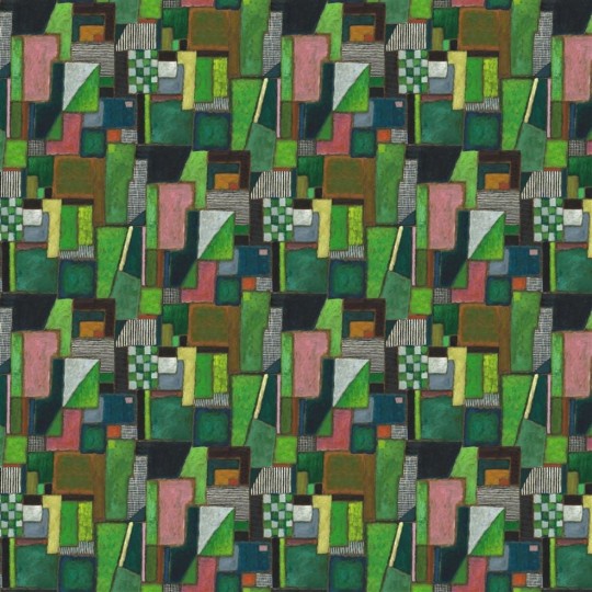 Designers Guild PDG1203/01 Pottery Studio Raku Patchwork Emerald - mural patchwork