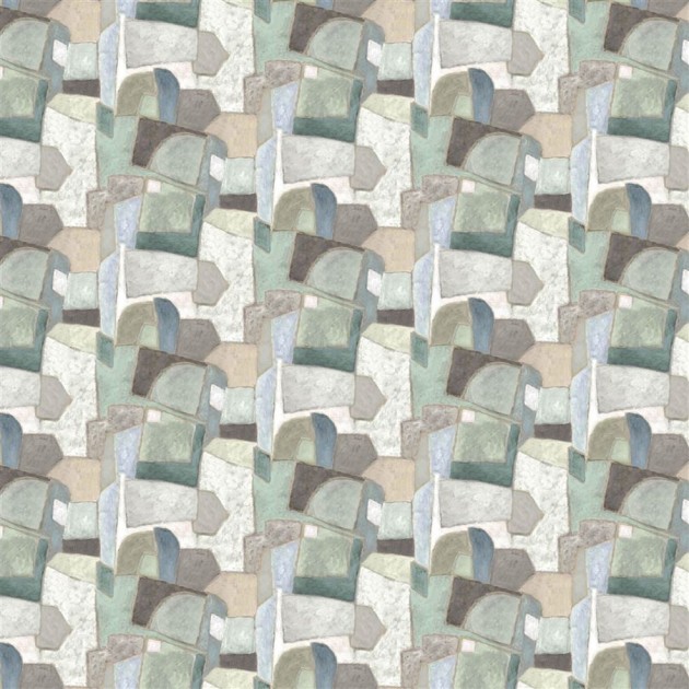 Designers Guild PDG1201/01 Pottery Studio Clay Collage Ecru - mural geometryczny