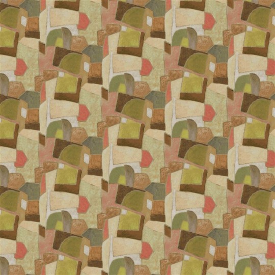 Designers Guild PDG1201/02 Pottery Studio Clay Collage Terracotta - mural geometryczny