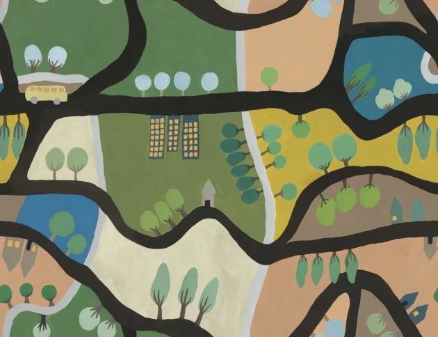 Rebel Walls R20004 Family Fun Road Trip Multi - mural dziecięcy w krajobraz