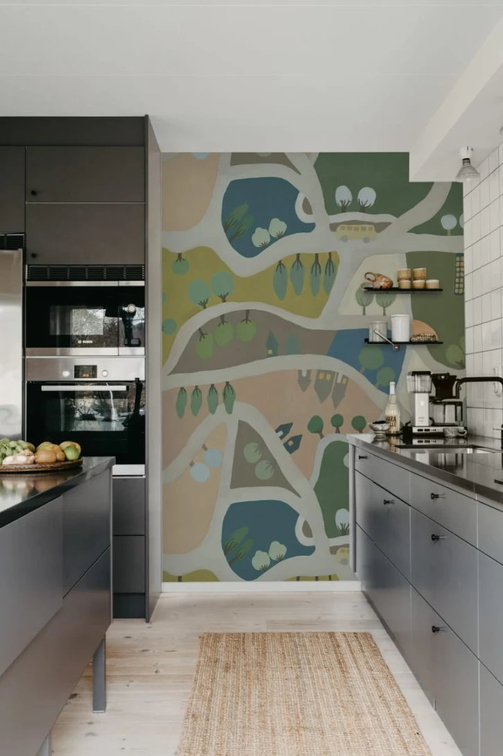 Rebel Walls R20005 Family Fun Road Trip Pastel - mural dziecięcy w krajobraz