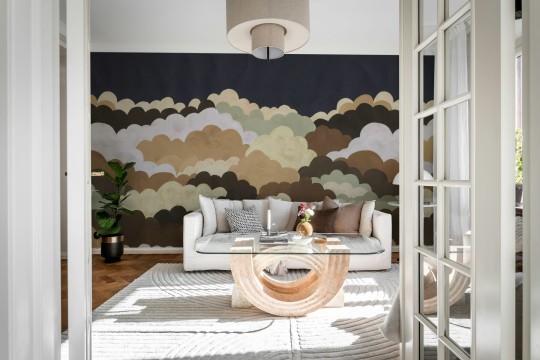 Rebel Walls R19976 Family Fun Fun Clouds Night - mural dziecięcy w chmury