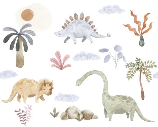 Rebel Walls R19969 Family Fun Dinosaur Oasis Multi - mural dziecięcy w dinozaury