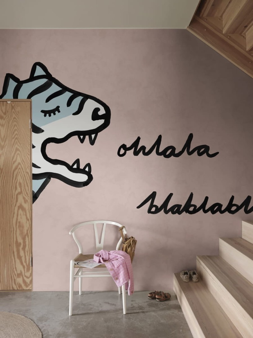 Rebel Walls R20620 Family Fun Cat Talk Pink - mural dziecięcy w dzikie koty