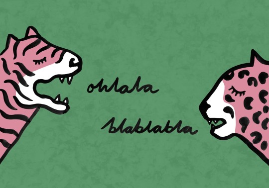 Rebel Walls R20621 Family Fun Cat Talk Green - mural dziecięcy w dzikie koty