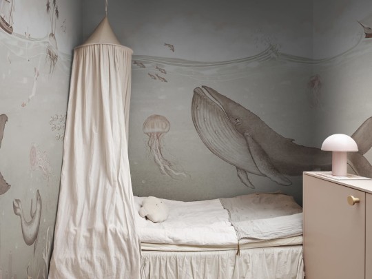 Rebel Walls R20615 Family Fun Under the Sea Beige - mural dziecięcy w podwodny krajobraz