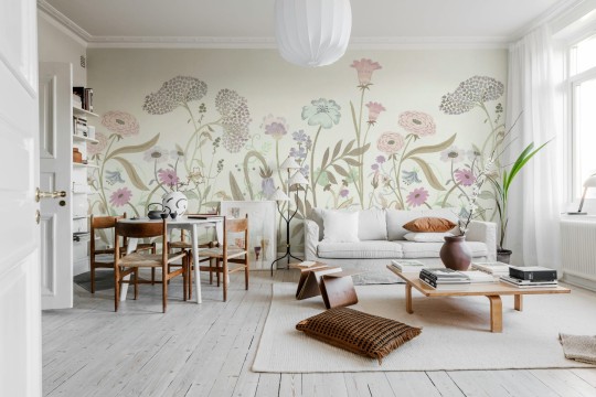 Rebel Walls R20610 Family Fun Summerfield Pastel - mural dziecięcy w polne kwiaty