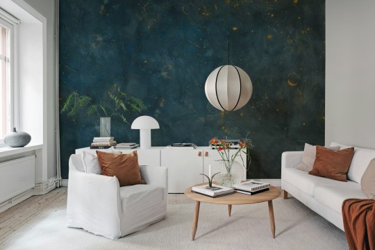 Rebel Walls R20603 Family Fun Sky Star Dark Blue - mural dziecięcy w gwiazdki