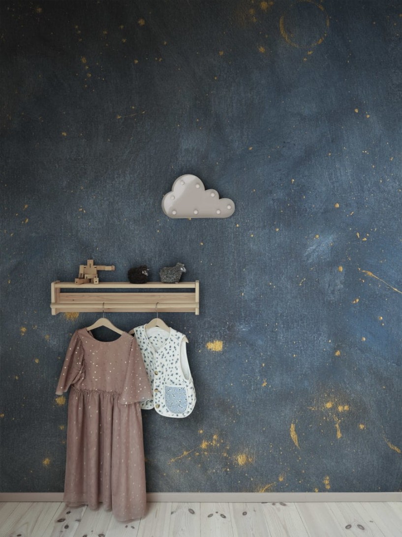 Rebel Walls R20603 Family Fun Sky Star Dark Blue - mural dziecięcy w gwiazdki