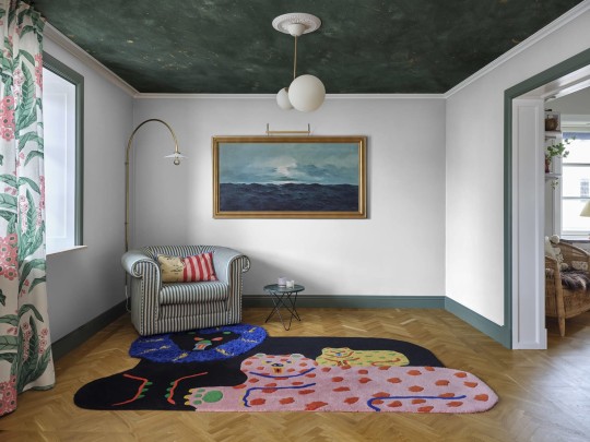 Rebel Walls R20604 Family Fun Sky Star Dark Green - mural dziecięcy w gwiazdki