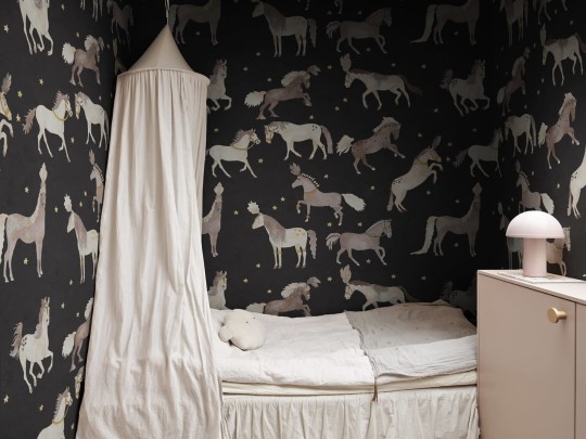 Rebel Walls R19980 Family Fun Circus Horses Black - mural dziecięcy w konie