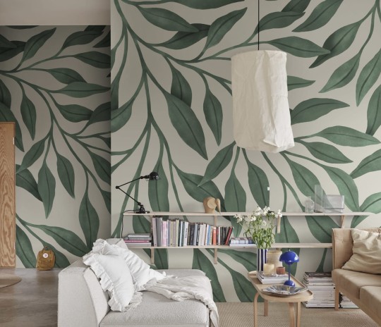 Rebel Walls R20000 Family Fun Funny Giant Leaves Dark Green - mural w duże liście