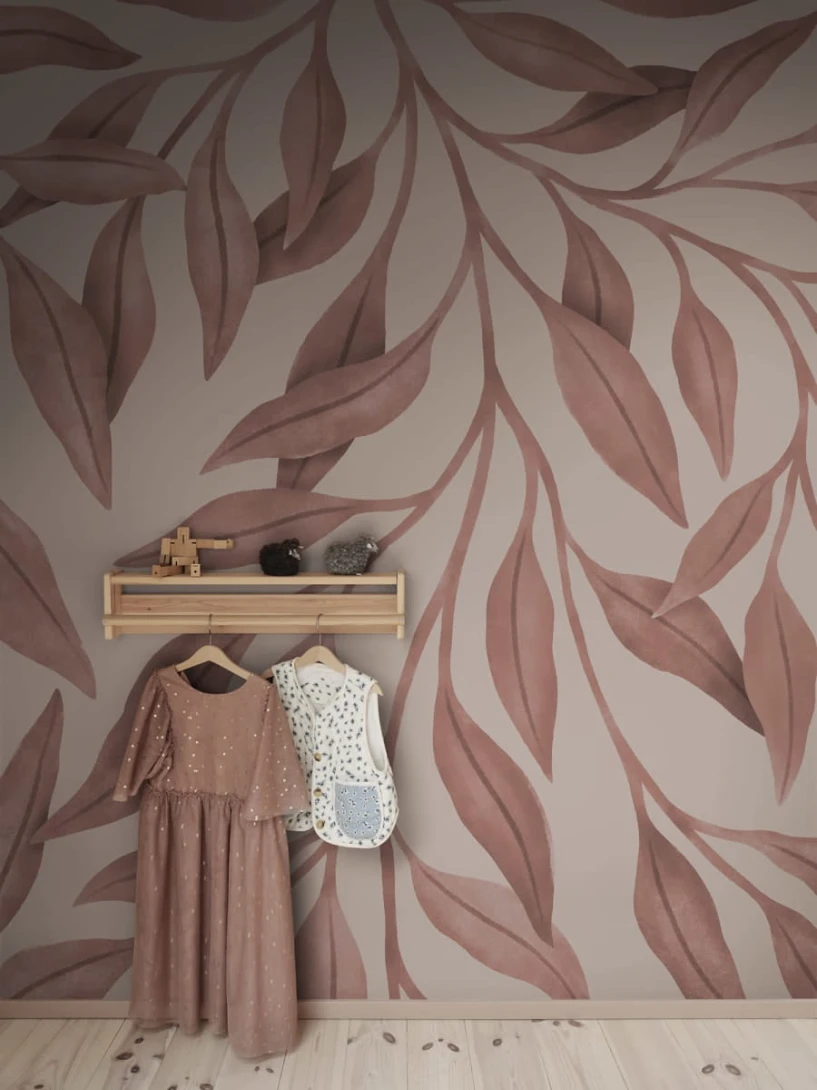 Rebel Walls R20002 Family Fun Funny Giant Leaves Pink - mural w duże liście