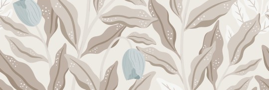 Rebel Walls R19960 Family Fun Cool Flora Beige & Blue - mural w duże liście