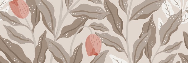 Rebel Walls R19964 Family Fun Cool Flora Beige & Pink - mural w duże liście