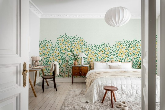 Rebel Walls R19959 Family Fun Blossom Tree Yellow - mural dziecięcy w drzewa