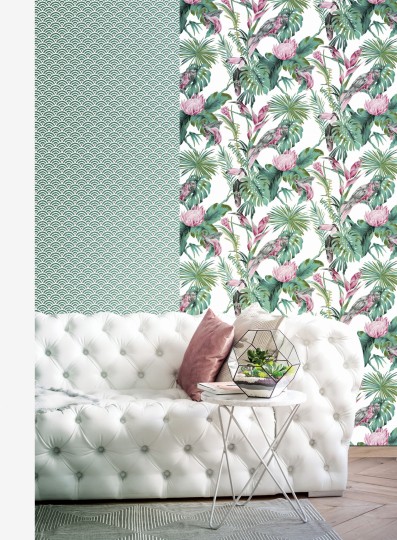 Cristiana Masi 22007 Amazzonia - tapeta w egzotyczne ptaki i rośliny