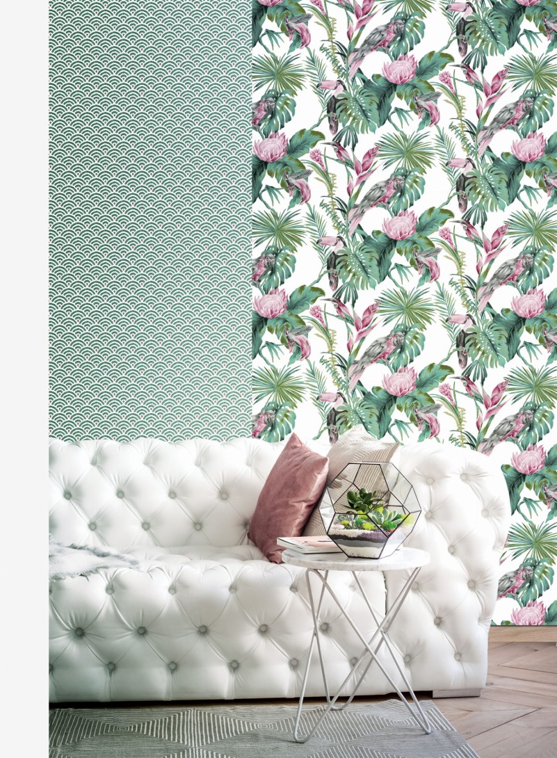 Cristiana Masi 22009 Amazzonia - tapeta w egzotyczne ptaki i rośliny