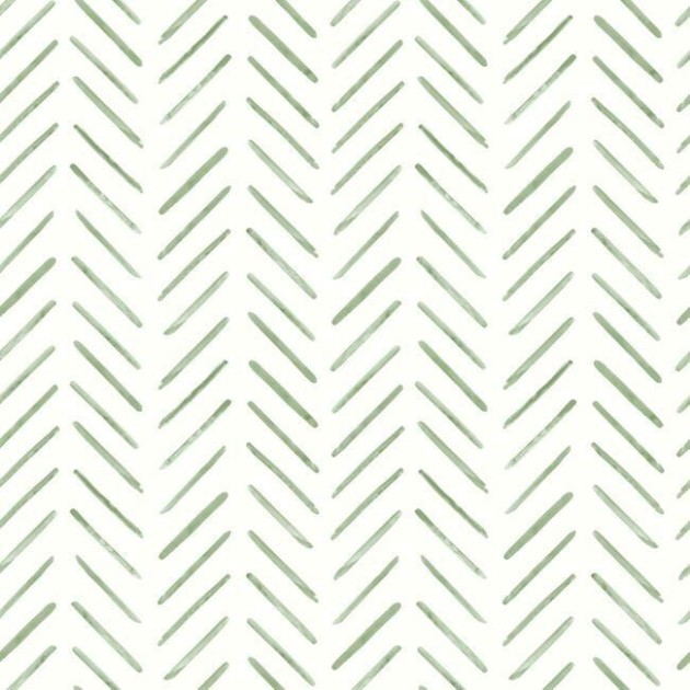 York CV4452 Water's Edge Resource Library Painted Herringbone Fern - tapeta w motyw jodełki
