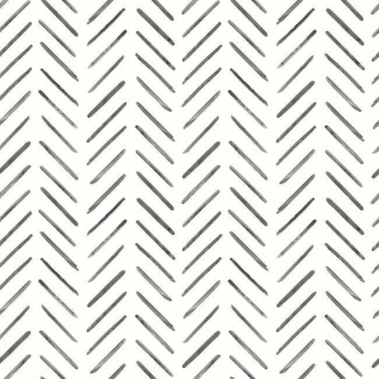 York CV4454 Water's Edge Resource Library Painted Herringbone Black - tapeta w motyw jodełki