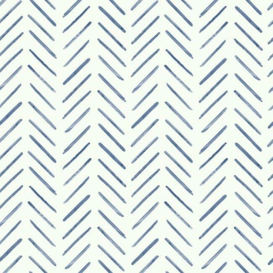 York CV4455 Water's Edge Resource Library Painted Herringbone Navy - tapeta w motyw jodełki
