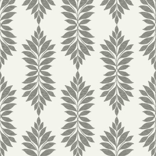 York CV4427 Water's Edge Resource Library Broadsands Botanica Linen/Smoke - tapeta w liście
